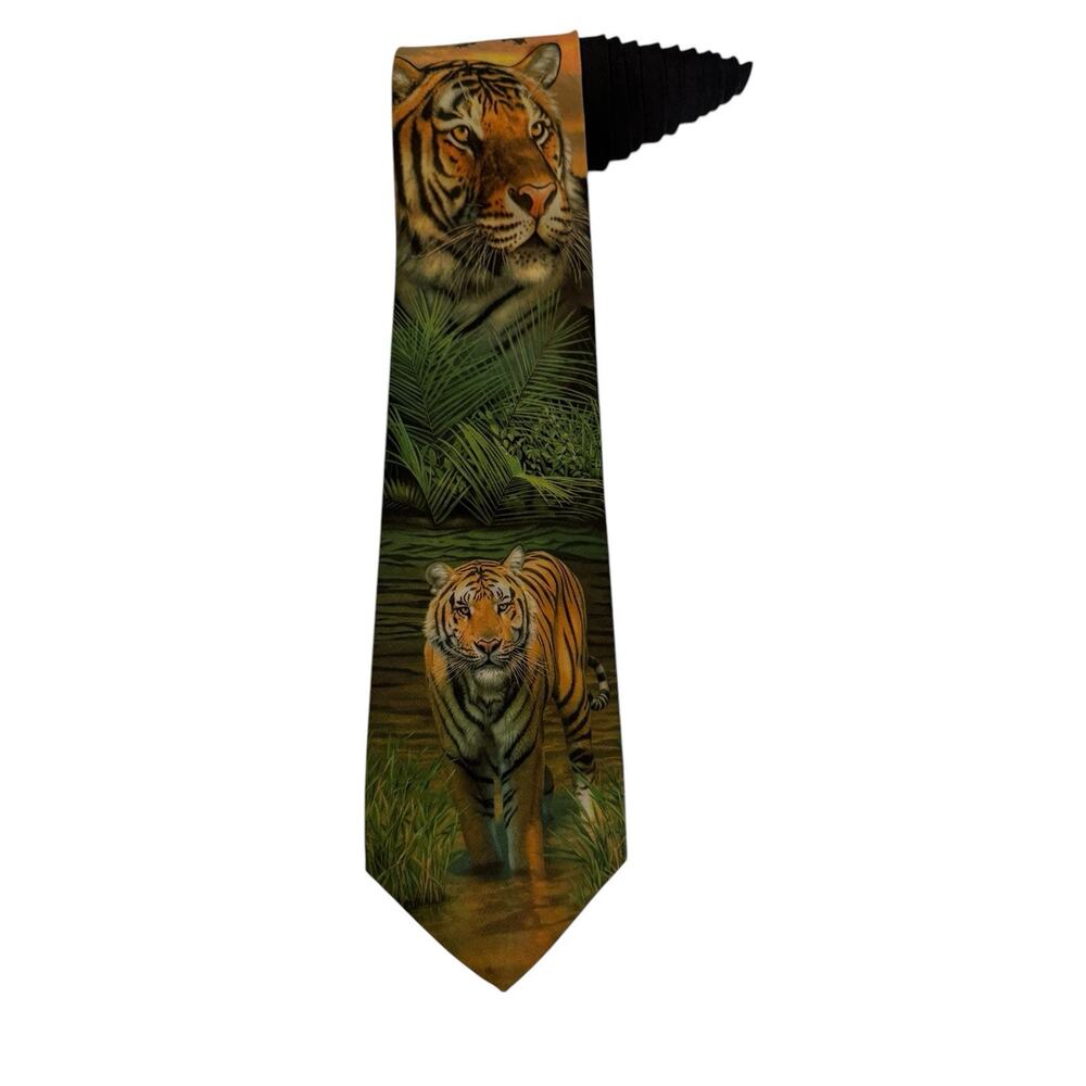 Ralph Marlin Bengal Tigers Wild Animal 1999 Novelty Necktie Polyester
